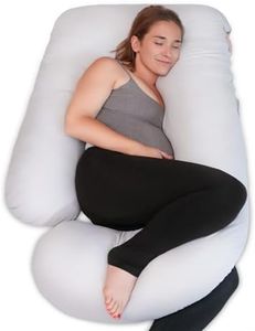 PinkFroggie Cooling Pregnancy Pillows,Soft U-Shape Maternity Pillow with Removable 100% Cotton Cover-Full Body Pillows for Adults Sleeping-Pregnancy Must Haves-57 Inch