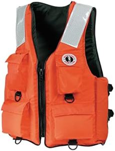 MUSTANG SURVIVAL - Classic Industrial Vest with 4 Pockets & Solas Reflective Tape (Orange - XL) - USCG Approved, D-Rings, Solas reflectivity, 4 Pockets
