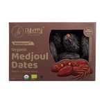 Flyberry Gourmet Certified Organic Medjoul Dates (Khajoor/Khajur) 800g | 100% Natural | Rich in Calcium, Iron and Potassium | Instant Energy