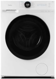 Midea MF20EW100WB Freestanding Washing Machine, BLDC Motor, Bright LED Display Lunar Dial, Steam, Allergy Care, Half-Load, Add Garment, Delay Start, Child Lock, App Control, 10kg White