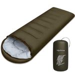 Lifelong Sleeping Bag for Adults - Winter Sleeping Bags Certified for Temperatures 4°C to 10°C - Mummy Shape Foldable Camping Bed Height Upto 6’5”feet - Travel Accessory for Camping, Hiking, Trekking