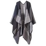 Anxingo Women's Poncho Cape Stylish Cloak Scarf Shawl Oversize Shawl Wrap for Women (Grey)