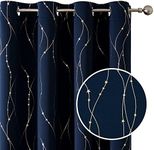 SMILE WEAVER Navy Blackout Curtains