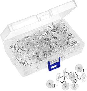 KUUQA 200 Pieces Twist Pins Clear Heads Bed Skirt Pins for Slipcovers and Bedskirts Decoration