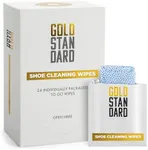 Gold Standard Quick Shoe Cleaner Wipes | 24-Pack Dual Textured - Shoe Wipes to Remove Dirt & Stains from Leather, Tennis & Canvas Shoes | Individually Wrapped-Sneaker Wipes Cleaner