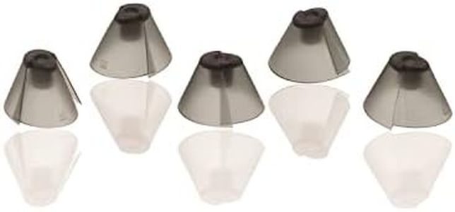 Jungle Care Hearing Aid Domes Dark Gray Split Ear Rub Piece Comfortable BTE Hearing Amplifier PSAP Kit Ear Tips Invisible, Perfect for Open Air (Open fit), Except for RIC (5 pcs)