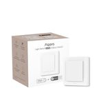 Aqara Smart Light Switch H2 EU (2-in-1 Neutral, 2 Gang 1 Channel), Thread/Zigbee Protocol, Wall Switch for Smart Home, Supports Apple Home, Alexa, Google and Home Assistant, Matter over Thread