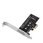 MZHOU NVME M.2 SSD M Key to PCI-e 3.0 x1 Host Controller Expansion Card,Supports M2 NGFF PCI-e 3.0, 2.0 or 1.0, NVME or AHCI, M-Key, 2280, 2260, 2242, 2230 Solid State Drives with Low Profile Bracket