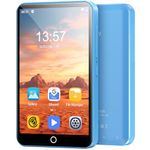 80GB MP3 Player with Bluetooth and WiFi, Mp3 & Mp4 Music Player with Spotify, Amazon Music, Deezer, Audible, 4.0" IPS Touch Screen Android Player with Speaker, FM Radio, Up to 512GB (Blue)