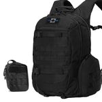 R.SASR Hiking Backpack, Tactical Backpack, MilitaryBackpack, Molle Backpack. (35L-Black03)