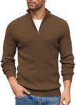 COOFANDY Men's Quarter Zip Jumper R