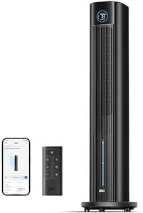 Dreo Tower Fan for Bedroom, 43" Cooling Fans That Blow Cold Air 2025 Upgraded, Evaporative Air Cooler, Quiet 85° Oscillating Floor Fan, Easy Cleaning, APP Control, 4 Modes & 4 Speeds, 12H Timer, Black