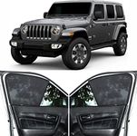 Able Zed Black Half Car Sun Shade Curtains for Jeep Wrangler Set of 8 Pcs