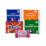 Cadbury Frys Chocolate Bars Peppermint Cream Orange Turkish Delight Daim Bar - Pack Of 5