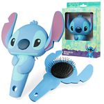 Disney Stitch Detangle Hair Brush for Women Teenagers Girls Minnie Mouse Baby Yoda Paddle Brush Stitch Gifts (Blue Stitch 3D)