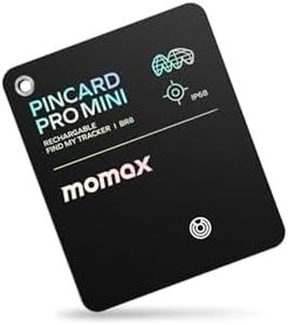 Momax Rechargeable Bluetooth Tracker, Key Finder IP68 Waterproof, Up to 328ft Range, Smart Tracking Tag for Keys, Bags, Luggage, Wallet and More, Mini Size, iOS Only