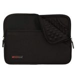 TECHGEAR Pro Sleeve [10] Slim Neoprene Zipped Pocket Sleeve Pouch Case, Anti-Shock Bubble Interior fits iPad 10.9, iPad 10.2, iPad 9.7", iPad Pro 11, Pro 10.5, Air 4 10.9, Air 3 2, iPad 4 3 2 - BLACK