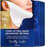 MAREE V Line Lifting Mask Chin Strap - Advanced Retinol Face Lifting Mask & Neck Lift Tape - Double Chin Reducer & Jawline Shaper - Retinol Collagen Facial Masks for Face Lift, Tightening and Firming