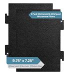 Replacement Air Filters for Microwave Oven – 2 Pack Activated Charcoal Filters Compatible With Kitchen Aid and Whirlpool Over the Range Microwave Hood Models