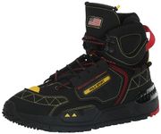 Polo Ralph Lauren Mens Oslo Tactical Boot, Black/Red/Yellow, 8.5