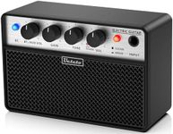 Ueteto 10W Mini Guitar Amp, Portable and Rechargeable Electric Guitar Practice Amplifier with Clean and Drive Channels