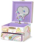 Musical Unicorn Jewellery Box for Girls - Kids Dancing Unicorn Music Box with Mirror, Unicorn Gifts for Little Girls, Jewellery Boxes, Childrens Birthday Gift, Ages 3-10