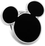 Disney Black Mickey Mouse Silhouette Lapel Pin, Officially Licensed