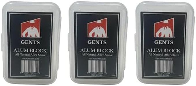 G.B.S Alum Block Bar Travel Cases, Pack of 3 (100 Grams Per Bar) Potassium Shaving Alum