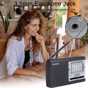 XHDATA D219 Portable AM/FM Radio – Compact, Grey