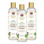 African Pride Moisture Miracle Hydrate & Renew Curl Milk & Hair Detangler (3 Pack), For Natural Coils & Curls, Hydrates & Controls Frizz, 12 oz