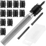 VMBQRTI 14-Pack Spot Weld Cutter Sets, Double-Sided 3/8" HSS Spot Weld Drill Bits, Hex Shank Sheet Metal Hole Cutters for Power Drills, Ideal for Spot Welding Removal