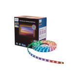 PHILIPS Wi-Fi Smart LED TV Strip Light with Music Sync, Voice Control & Dimmable Feature | Color Changing RGB Strip Light for 43 Inch tv | Pack of 1 (Wiz) Polycarbonate, Multicolor