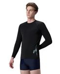 Speedo Men's Endurance+ Long Sleeve Performance Suntop | Chlorine Resistance | Quick Drying Fabric | UPF 40+ Sun Protection