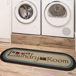 Ottomanson LA4058O-2X5 Laundry Runner Rug, 20" x 59", Brown Border