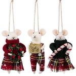 Trimits Needle Felting Mice Kit – Christmas Tree Decorations for Kids & Adults, Complete Craft Kit with Instructions, Wool Felt Set for Beginners, Homemade Gifts & DIY Baubles Embellishments