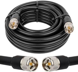 MOOKEERF PL259 CB Coax Cable, 25ft RG8 UHF Male to Male Cable PL-259 Coaxial Cable for CB Radio,HAM Radio, VHF Radio, SWR Meter, Antenna Analyzer
