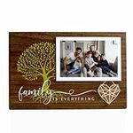 Family Picture Frame, Rustic Wood Picture Frame with Handmade String Art, Family Gifts, Housewarming Gifts, Wall and Tabletop, Family is Everything