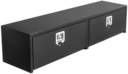 Garvee Black Steel Underbody Truck Tool Box, Truck Bed & Underbelly RV Storage Box, Locking t-Latch, Weather-Resistant, Heavy-Duty Job Box for Pickup Truck Bed, RV, Trailer, 60 in x 16 in x 13 in