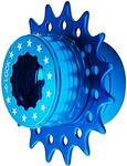 Bike Single Speed Fixie Cassette Conversion Kit Compatable Shimano 16T Colors (Blue)