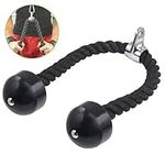 Accessotech Heavy Duty Black Tricep Rope Attachment Bodybuilding Plastic End Lat Cord Gym