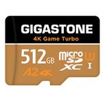 [5-Yrs Free Data Recovery] Gigastone 512GB Micro SD Card, 4K Game Turbo, Nintendo-Switch Compatible, Read/Write 100/80 MB/s, A2 App Performance, UHS-I U3 C10 Class 10 Memory Card