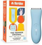 MERIDIAN The Trimmer Original - Body Hair Trimmer for Men, Electric Shaver for Pubic Hair, Chest, Legs & Bikini, Waterproof & Rechargeable, Sky