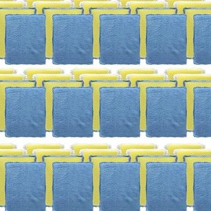 LOLA Microfiber & Nylon Net Sponges, 288 Pack, 144 Dual Sided Non-Scratch Sponge Pads and 144 with Microfiber Cloth One Side & Netting the Other Side