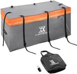 X AUTOHAUX 20 Cubic Feet Hitch Mount Cargo Carrier Bag 1000D PVC Waterproof Car Tray Luggage Bag (58" 24" 24") with 8 Reinforced Straps for All Vehicles with Steel Trailer Basket