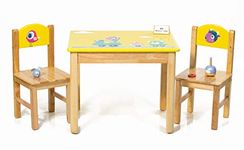 Modern Kraftz 'Lil Jungle Safari' Themed Kids Table and Chairs Set. Kid Furniture Set Suitable for Study Room and Nursery