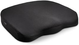 Kensington Ergo Memory Foam Seat Cushion, Black - Lower Back Support, Improves Posture, aids siatica, Anti-Slip Backing (K55805WW)