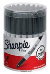 Sharpie Fine Point Permanent Marker, Black (Canister with 36 Pens) - 35010