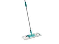 Leifheit Profi XL Cotton Plus Mop with Telescopic Handle to 142 cm, 42 cm Large Flat Floor Mop Head, 360° Universal Joint for Easy Steering, Highly Absorbent, Mop for Stone and Tile Floors