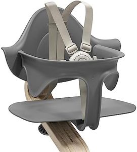 Stokke Nomi Baby Set, Grey - Provides Side & Back Support While Baby Learns to Sit - Includes Removable Harness for Ages 6-36 Months - Compatible with All Nomi Chairs