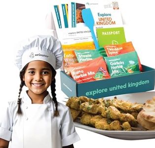 eat2explore Cooking Kits for Kids - Interactive & Educational Set with 3 Recipe Cards, Key Ingredients & Cooking Tools - Ideal Idea for Kids who Love to Create Meals (UK Edition)